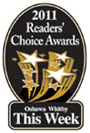 Readers Choice banner for best Oshawa dentist in 2011.
